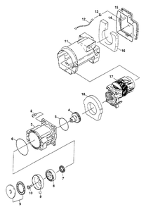 Motor Repair Parts (10/95) Diagram and Parts List for 9737-0  Briggs and Stratton Pressure Washer